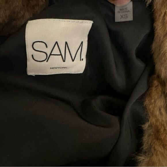 SAM. Parka Carbon Rabbit Fur Lined Zipper Jacket - Picture 13 of 16